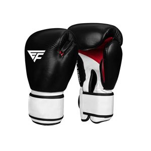 Boxing Classic Leather Super Bag Gloves 2.0, Black/White/Red, Youth
