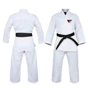 Martial Arts Uniform – Premium White Gi with Belt black